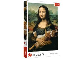 PUZZLE 500 EL MONA LISA I KOT MRUCZEK 37294 TREFL