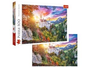 PUZZLE 500 WIDOK NA ZAMEK NEUSCHWANSTEIN NIEMCY