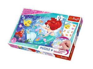 PUZZLE 54 PLUS NAKLEJKI DISNEY PRINCESS 75114 