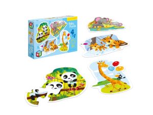 PUZZLE BABY 4w1 DZIKIE ZWIERZĄTKA MULTIGRA