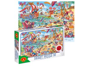 PUZZLE OBSERWACYJNE Z LUPĄ 90ELEM. PLAŻA ALEXANDER