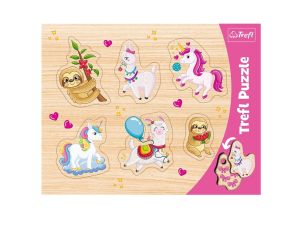 PUZZLE RAMKOWE UKŁ KSZT JEDNOROŻCE LAMY LENIWCE 