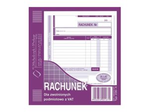 RACHUNEK 2/3 A5 DLA ZWOL. Z VAT 230-4