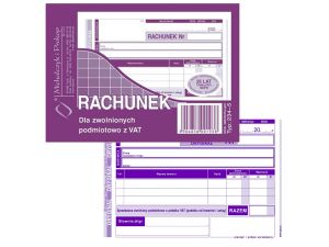 RACHUNEK A6 DLA ZWOL. Z VAT (POZ.) 234-5