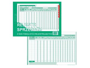 REJESTR SPRZEDAŻY Z KAS FISKALNYCH A4 170-1U