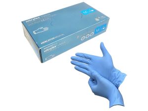RĘKAWICE NITRYLOWE BEZPUD. "M" A'100 CLASSIC BLUE