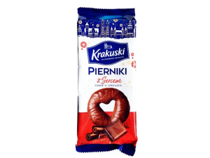 KRAKUSKI PIERNIKI Z SERCEM W CZEKOLADZIE 300g