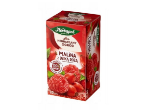Herbata HERBAPOL HERBACIANY OGRÓD MALINA Z DZIKĄ RÓŻĄ 20x3g