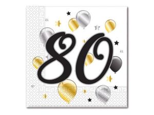 SERWETKI PAPIEROWE BALLONS 80'' 33X33 20 SZT GODAN