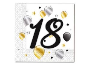SERWETKI PAPIEROWE BALLOONS 18'' 33X33 CM 20SZT 