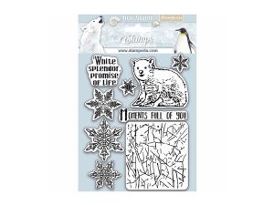STEMPEL KAUCZUKOWY STAMPERIA 14X18CM MIŚ ZIMOWY