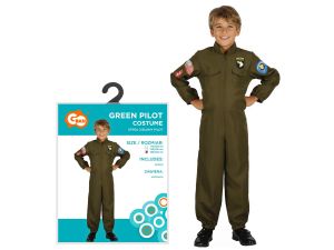 STRÓJ DLA DZIECI ZIELONY PILOT ROZM.130/140CM GODA