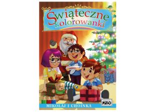 ŚWIĄTECZNE KOLOROWANKI MIKOŁAJ I CHOINKA NIKO