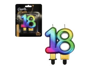 ŚWIECZKA CYFERKA 18 GALAXY 7,5CM GODAN