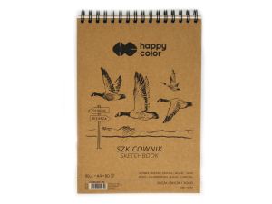 SZKICOWNIK NA SPIRALI A4 PTAKI 80ARK 90G HAPPY 