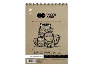 SZKICOWNIK NA SPIRALI MŁODY ARTYSTA A5 60ARK.HAPPY