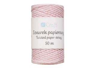 SZNUREK PAPIEROWY SKRĘCANY RÓŻOWY 50M