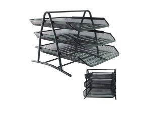 SZUFLADA PÓŁKI 3 SZT. CZARNE METAL 