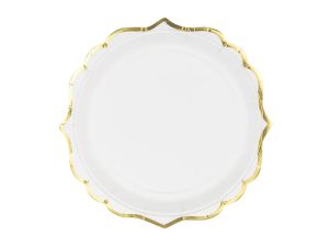 TALERZYKI BIAŁY 18,5CM A'6 PARTYDECO