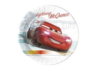TALERZYKI PAPIER. EKO CARS HIGH SPEED 23CM 8SZT 
