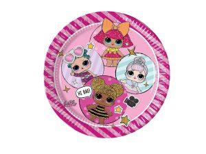 TALERZYKI PAPIER. LOL GLITTERATI 23CM 8SZT GODAN