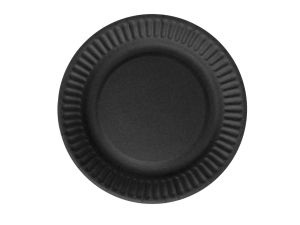 TALERZYKI PAPIEROWE CZARNE 18CM 6SZT GODAN