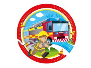 TALERZYKI PAPIEROWE FIREFIGHTERS 23CM 8SZT GODAN