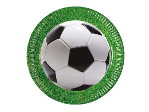 TALERZYKI PAPIEROWE FOOTBALL PARTY 23CM 8SZT GODAN