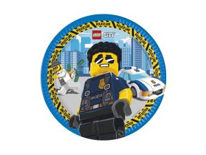 TALERZYKI PAPIEROWE LEGO CITY 23CM 8SZT GODAN