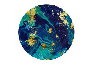 TALERZYKI PAPIEROWE MIDNIGHT BLUE 18CM 6SZT GODAN