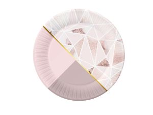 TALERZYKI PAPIEROWE ROSE CHIC 18CM 6SZT GODAN