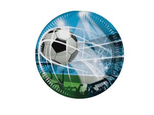 TALERZYKI PAPIEROWE SOCCER FANS 20CM 8SZT GODAN