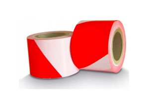 TAŚMA OSTRZEGAWCZA BIAŁO-CZERWONA 75/100 TFP20