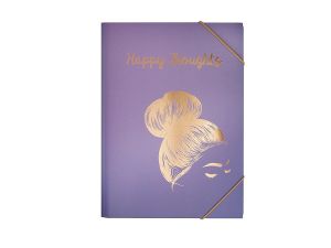TECZKA A4 FIOLETOWA HAPPY THOUGHTS 0106/0174