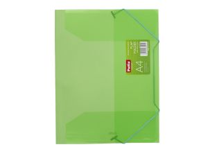 TECZKA NA GUMKĘ A4 TRANSPARENT. ZIELONA 4003S/N/15
