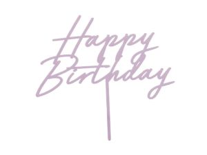TOPPER AKRYL NA TORT HAPPY BIRTHDAY FIOLE PARTYDEC