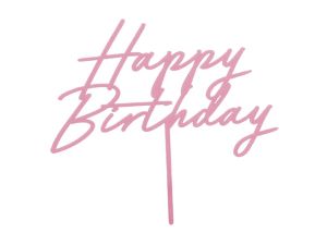 TOPPER AKRYL NA TORT HAPPY BIRTHDAY J.RÓŻ PARTYDEC