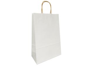 TORBA PAPIEROWA HGREEN 12928 M 22x33x10 BIAŁA