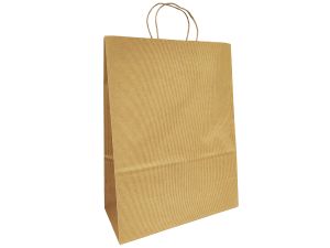 TORBA PAPIEROWA HGREEN 12933 L 32x42x15 BRĄZOWA