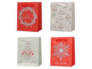 TORBA PREZENTOWA 11X14 CHOINKA,WIANEK,PŁATKI 1204