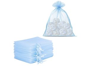 TOREBKI SO-32-02 Z ORGANZY BŁĘKITNE 15X20CM ALIGA