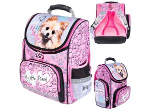 TORNISTER SZKOLNY MY LITTLE FRIEND PINK DOG