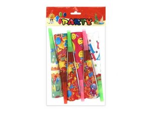TRĄBKA PAPIEROWA 6 SZT 19CM  MIX 1041453