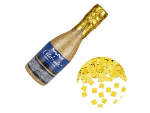 TUBA Z KONFETTI SZAMPAN ZŁOTY 20,5CM PARTYDECO