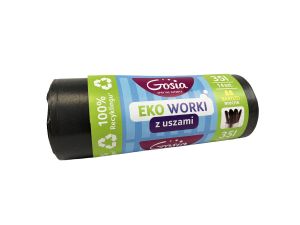 WORKI NA ŚMIECI Z USZAMI 35L 14 SZTUK MOCNE GOSIA