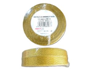 WSTĄŻKA BROKATOWA 12 MM WB12-1 ZŁOTA