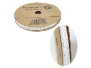WSTĄŻKA KORONKOWA NR 1502 10MMX5Y BIAŁA FLO-ART