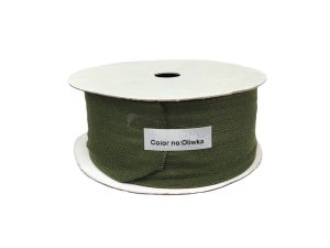 WSTĄŻKA NATURA 40MM X 10Y OLIWKOWA FLO-ART