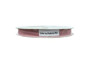 WSTĄŻKA NATURA 9MM X 10Y PUDROWY RÓŻ FLO-ART