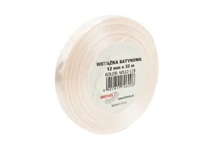 WSTĄŻKA SATYNOWA 12MM/32 KOLOR 119 SZAMPAŃSKI